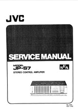 Load image into Gallery viewer, JVC JP-S7 SERVICE MANUAL IN ENGLISH STEREO CONTROL AMPLIFIER

