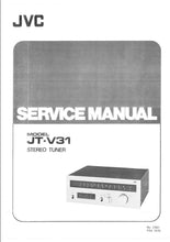Load image into Gallery viewer, JVC JT-V31 SERVICE MANUAL IN ENGLISH STEREO TUNER
