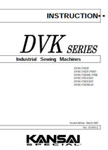 Load image into Gallery viewer, KANSAI DVK SERIES INSTRUCTION MANUAL IN ENGLISH SEWING MACHINE
