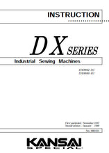 Load image into Gallery viewer, KANSAI DX SERIES INSTRUCTION MANUAL IN ENGLISH SEWING MACHINE
