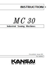 Load image into Gallery viewer, KANSAI MC30 INSTRUCTION MANUAL IN ENGLISH SEWING MACHINE
