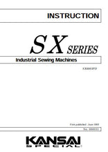 Load image into Gallery viewer, KANSAI SX SERIES INSTRUCTION MANUAL IN ENGLISH SEWING MACHINE
