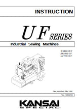 Load image into Gallery viewer, KANSAI UF SERIES INSTRUCTION MANUAL IN ENGLISH SEWING MACHINE
