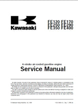 Load image into Gallery viewer, KAWASAKI FE120 FE170 FE250 FE290 FE350 FE400 SERVICE MANUAL IN ENGLISH 4 STROKE AIR-COOLED GASOLINE ENGINE
