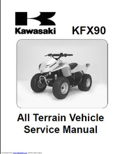 Load image into Gallery viewer, KAWASAKI KFX90 SERVICE MANUAL IN ENGLISH ALL TERRAIN VEHICLE
