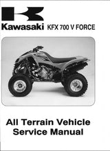 Load image into Gallery viewer, KAWASAKI KFX 700 V FORCE SERVICE MANUAL IN ENGLISH ALL TERRAIN VEHICLE
