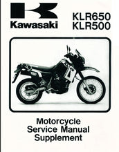 Load image into Gallery viewer, KAWASAKI KLR650 KLR500 SERVICE MANUAL SUPPLEMENT IN ENGLISH MOTORCYCLE
