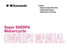 Load image into Gallery viewer, KAWASAKI SUPER SHERPA OWNERS MANUAL IN ENGLISH MOTORCYCLE
