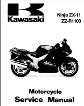 Load image into Gallery viewer, KAWASAKI ZX-11 NINJA ZZ-R1100 SERVICE MANUAL IN ENGLISH MOTORCYCLE
