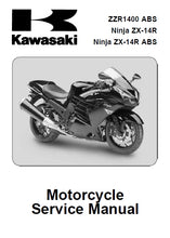 Load image into Gallery viewer, KAWASAKI ZX-14R NINJA ZX-14R ABS NINJA ZZR-1400 ABS SERVICE MANUAL IN ENGLISH MOTORCYCLE
