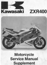 Load image into Gallery viewer, KAWASAKI ZXR400 SERVICE MANUAL SUPPLEMENT IN ENGLISH MOTORCYCLE
