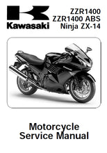 Load image into Gallery viewer, KAWASAKI ZZR1400 ZZR1400 ABS ZX-14 NINJA SERVICE MANUAL IN ENGLISH MOTORCYCLE
