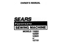 Load image into Gallery viewer, KENMORE 11682 12581 12681 12781 OWNERS MANUAL ENGLISH SEWING MACHINE

