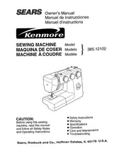 Load image into Gallery viewer, KENMORE 385.12102 OWNERS MANUAL MANUAL DE INSTRUCCIONES MANUEL D'INSTRUCTIONS ENG ESP FRANC SEWING MACHINE MAQUINA DE COSER MACHINE A COUDRE
