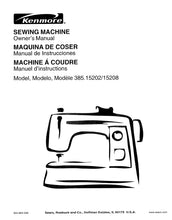 Load image into Gallery viewer, KENMORE 385.15202 385.15208 OWNERS MANUAL MANUAL DE INSTRUCCIONES MANUEL D'INSTRUCTIONS ENG ESP FRANC SEWING MACHINE MAQUINA DE COSER MACHINE A COUDRE
