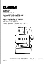 Load image into Gallery viewer, KENMORE 385.16677 OWNERS MANUAL MANUAL DE INSTRUCCIONES MANUEL D'INSTRUCTIONS ENG ESP FRANC SEWING MACHINE MAQUINA DE COSER MACHINE A COUDRE
