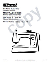 Load image into Gallery viewer, KENMORE 385.16765 OWNERS MANUAL MANUAL DE INSTRUCCIONES MANUEL D'INSTRUCTIONS ENG ESP FRANC SEWING MACHINE MAQUINA DE COSER MACHINE A COUDRE
