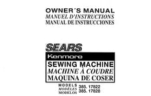 Load image into Gallery viewer, KENMORE 385.17822 385.17828 OWNERS MANUAL MANUEL D'INSTRUCTIONS MANUAL DE INSTRUCCIONES ENG FRANC ESP SEWING MACHINE MACHIE A COUDRE MAQUINA DE COSER
