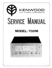 Load image into Gallery viewer, KENWOOD 700M SERVICE MANUAL ENGLISH STEREO POWER AMPLIFIER
