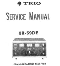 Load image into Gallery viewer, KENWOOD 9R-59DE TRIO SERVICE MANUAL BOOK IN ENGLISH COMMUNICATIONS RECEIVER
