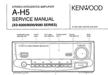 Load image into Gallery viewer, KENWOOD A-H5 SERVICE MANUAL ENGLISH STEREO INTEGRATED AMPLIFIER
