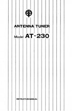 Load image into Gallery viewer, KENWOOD AT-230 INSTRUCTION MANUAL ENGLISH ANTENNA TUNER
