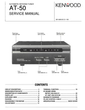 Load image into Gallery viewer, KENWOOD AT-50 SERVICE MANUAL ENGLISH AUTOMATIC ANTENNA TUNER
