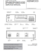 Load image into Gallery viewer, KENWOOD DP-4090 DP-5090 D-S300 SERVICE MANUAL ENGLISH CD PLAYER
