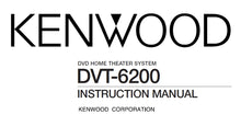 Load image into Gallery viewer, KENWOOD DVT-6200 INSTRUCTION MANUAL ENGLISH DVD HOME THEATER
