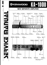 Load image into Gallery viewer, KENWOOD KA-1000 SERVICE MANUAL ENGLISH NEW SEPARATE AMPLIFIER

