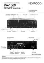 Load image into Gallery viewer, KENWOOD KA-1060 SERVICE MANUAL ENGLISH STEREO INTEGRATED AMPLIFIER
