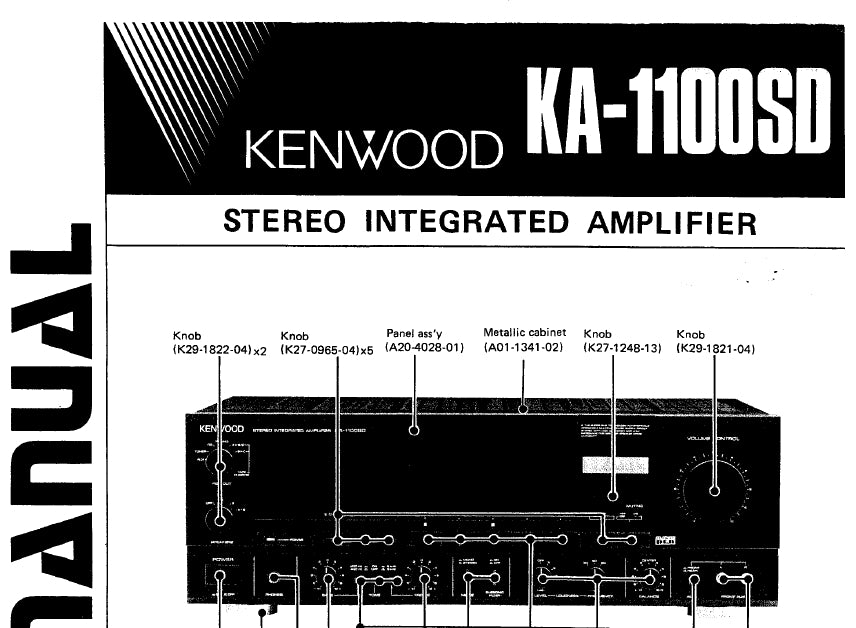 KENWOOD KA-1100SD SERVICE MANUAL ENGLISH STEREO INTEGRATED AMPLIFIER