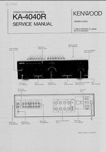 Load image into Gallery viewer, KENWOOD KA-4040R SERVICE MANUAL ENGLISH STEREO INTEGRATED AMPLIFIER

