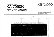 Load image into Gallery viewer, KENWOOD KA-7050R SERVICE MANUAL BOOK IN ENGLISH STEREO AMPLIFIER
