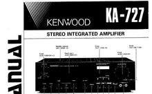 Load image into Gallery viewer, KENWOOD KA-727 SERVICE MANUAL BOOK IN ENGLISH STEREO INTEGRATED AMPLIFIER
