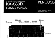 Load image into Gallery viewer, KENWOOD KA-880D SERVICE MANUAL ENGLISH STEREO INTEGRATED AMPLIFIER
