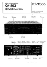 Load image into Gallery viewer, KENWOOD KA-893 SERVICE MANUAL ENGLISH STEREO INTEGRATED AMPLIFIER
