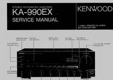 Load image into Gallery viewer, KENWOOD KA-990EX SERVICE MANUAL BOOK IN ENGLISH STEREO INTEGRATED AMPLIFIER
