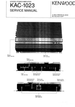 Load image into Gallery viewer, KENWOOD KAC-1023 SERVICE MANUAL ENGLISH STEREO POWER AMPLIFIER
