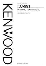 Load image into Gallery viewer, KENWOOD KC-991 INSTRUCTION MANUAL ENGLISH CONTROL AMPLIFIER
