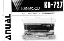 Load image into Gallery viewer, KENWOOD KD-727 SERVICE MANUAL ENGLISH FULL AUTOMATIC TURNTABLE
