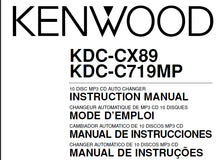 Load image into Gallery viewer, KENWOOD KDC-CX89 KDC-C719MP INSTRUCTION MANUAL MODE D'EMPLOI MANUAL DE INSTRUCCIONES MANUAL DE INSTRUCOES ENG FRANC ESP PORT

