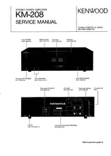Load image into Gallery viewer, KENWOOD KM-208 SERVICE MANUAL ENGLISH STEREO POWER AMPLIFIER
