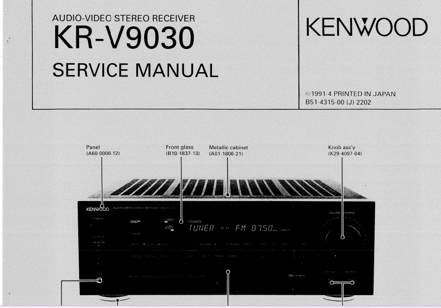 KENWOOD KR-V9030 SERVICE MANUAL ENGLISH AV STEREO RECEIVER