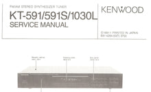 Load image into Gallery viewer, KENWOOD KT-591 KT-591S KT-1030L SERVICE MANUAL ENGLISH FM AM STEREO SYNTHESIZER TUNER
