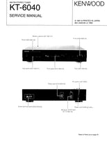 Load image into Gallery viewer, KENWOOD KT-6040 SERVICE MANUAL ENGLISH AM FM STEREO TUNER
