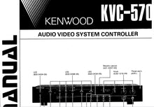 Load image into Gallery viewer, KENWOOD KVC-570 SERVICE MANUAL ENGLISH AV SYSTEM CONTROLLER
