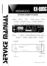 Load image into Gallery viewer, KENWOOD KX-880G SERVICE MANUAL ENGLISH STEREO CASSETTE DECK
