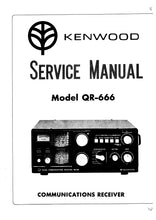 Load image into Gallery viewer, KENWOOD QR-666 SERVICE MANUAL BOOK IN ENGLISH COMMUNICATIONS RECEIVER
