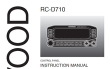 Load image into Gallery viewer, KENWOOD RC-D710 INSTRUCTION MANUAL ENGLISH CONTROL PANEL

